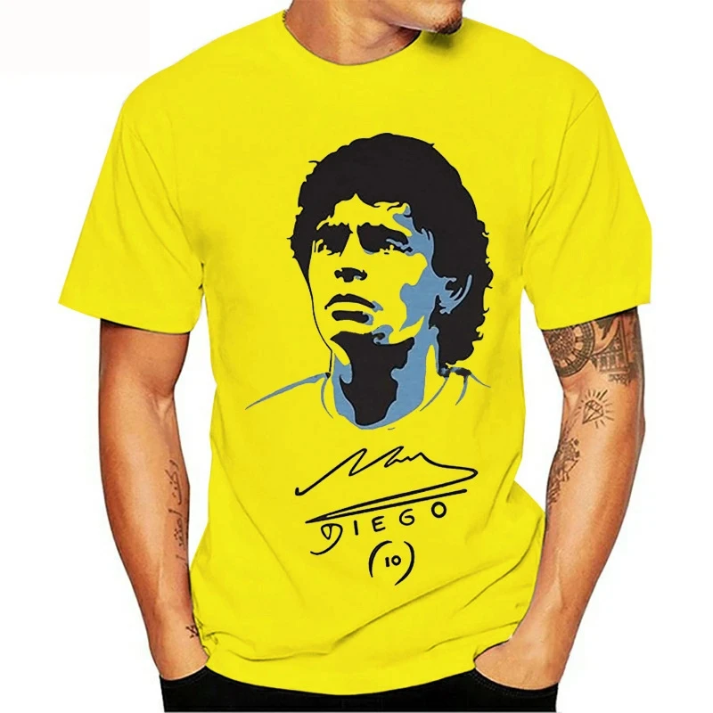 2024 New Diego Armando Maradona Summer T Shirt Argentina Football Tees Top Casual Cotton Men Clothing Sport Tshirt Oversized