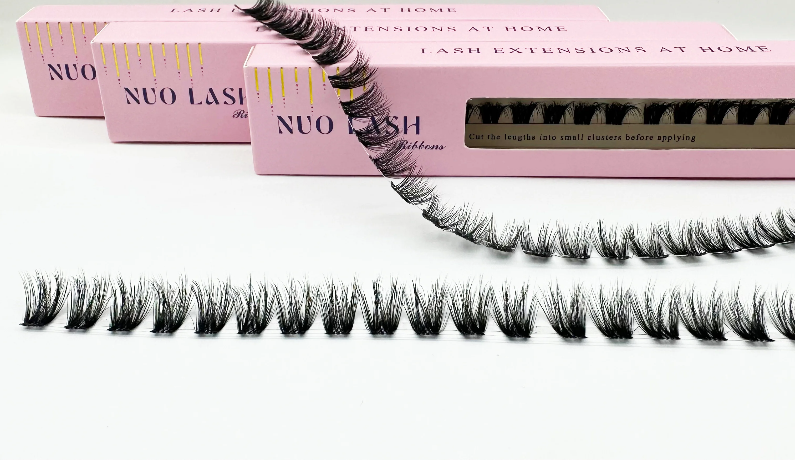 Natürliche Cluster-Wimpernverlängerung, D-Curl, einzelne Wimpern für Anfänger, superfeines Band, dünne, weiche, leichte, wiederverwendbare Wimpern – Detail 5