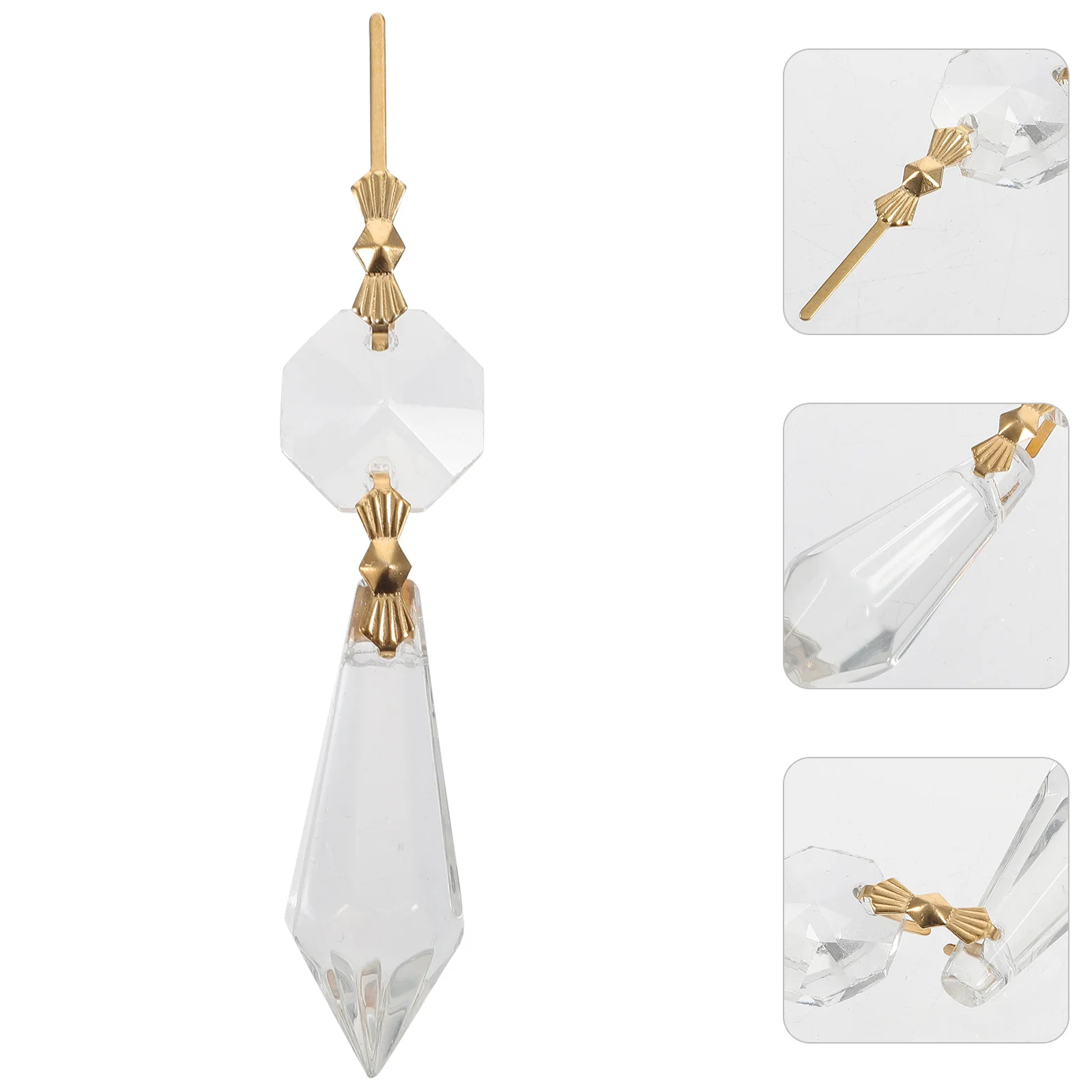 

20Pcs Clear Crystal Chandelier Prisms Replacement Hanging Parts Practical Decorative Ornaments for Home Lighting