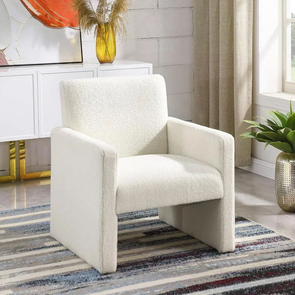 Chair Set Of 2 ，Comfy Teddy Armchair Comfortable Reading Side Sitting Chairs，living Room Chairs