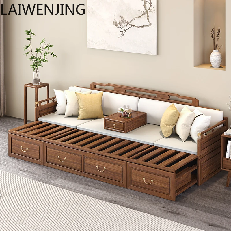 

SGF 3 meters Arhat bed solid wood new Chinese sofa dual-purpose push-pull bed