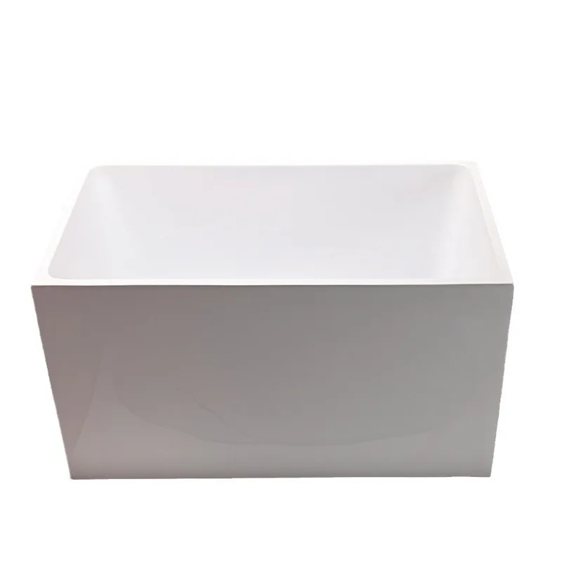 Acrylic square Japanese-style small apartment bathtub Removable seat plate + depth 60cm Internet celebrity deep bubble