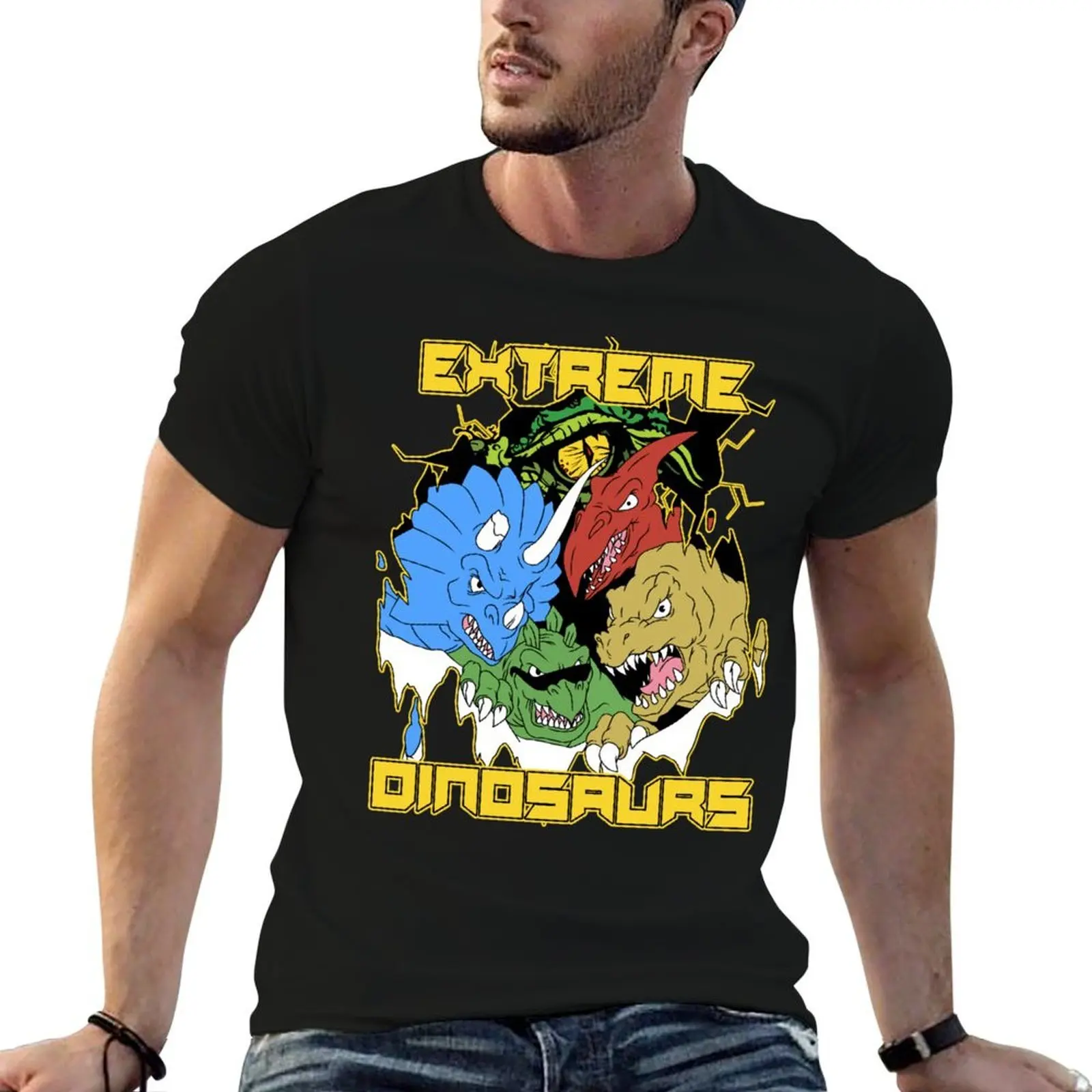 Extreme Dinosaurs T-Shirt tops shirts graphic black t-shirts for men