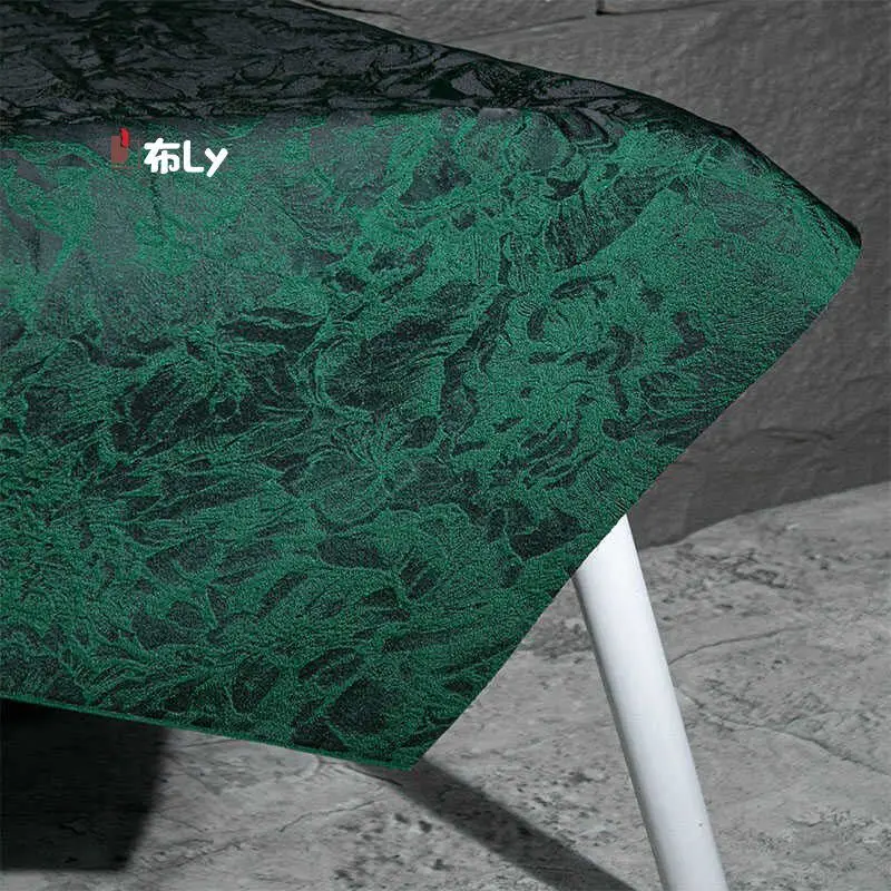 Green Creative 3D Jacquard Fabric Retro Vintage Style For DIY Coat Dress Fashion Designer Clothing Material