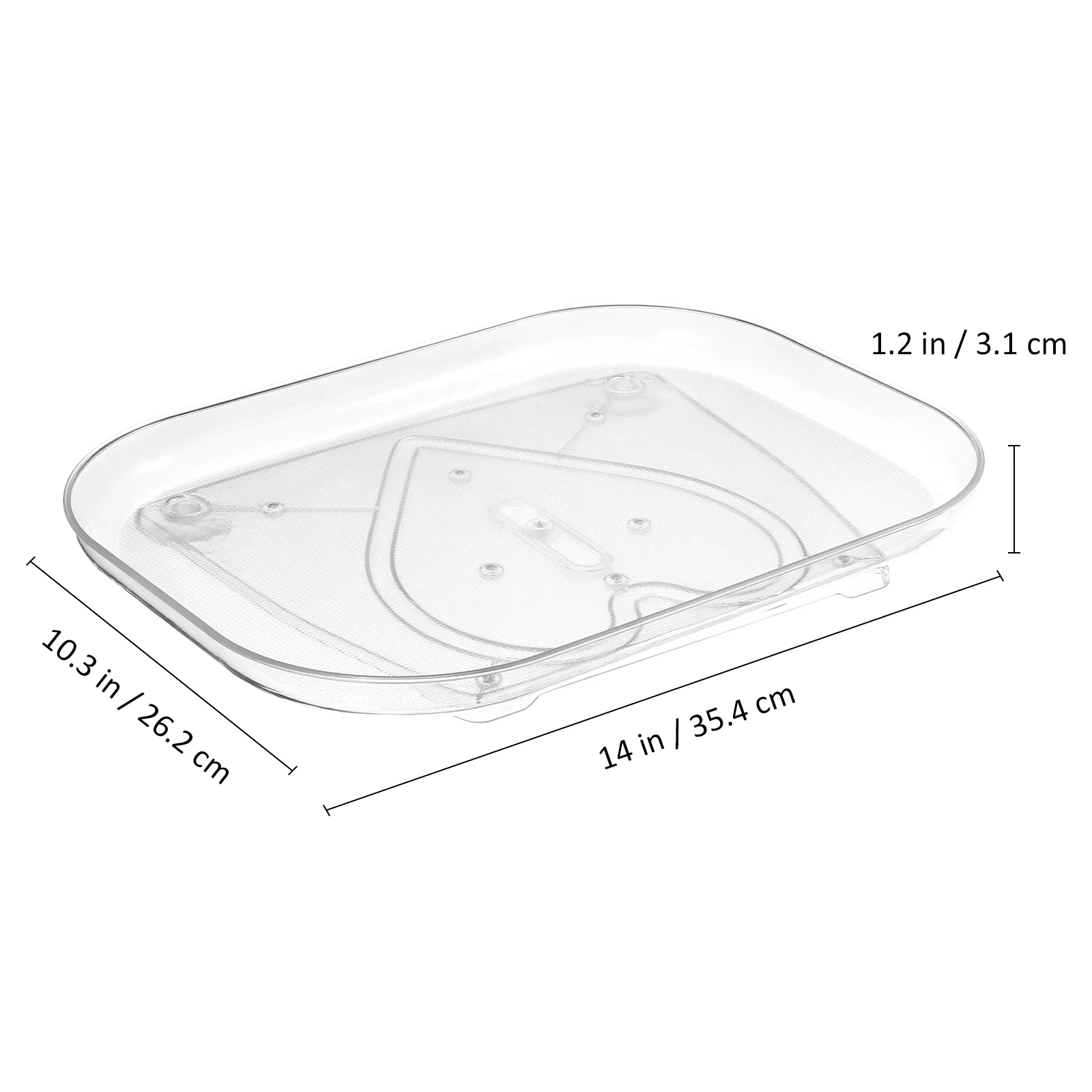 

Rack Rotating Shelf Seasoning Storage with Cover Spices Organizer for Cabinet Transparent