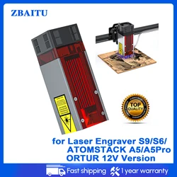 ZBAITU 10W Engraving Laser Module Head with Air Assist for Laser Engraver Machine SCULPFUN S9/S6 ATOMSTACK A5/A5Pro ORTUR 12V