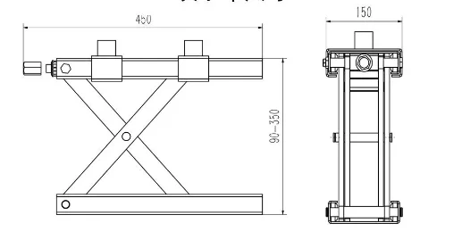 

X Seconry Lifting Jack For Motorcycle Scissor Lift, Optional Accessory For Scissot Lift
