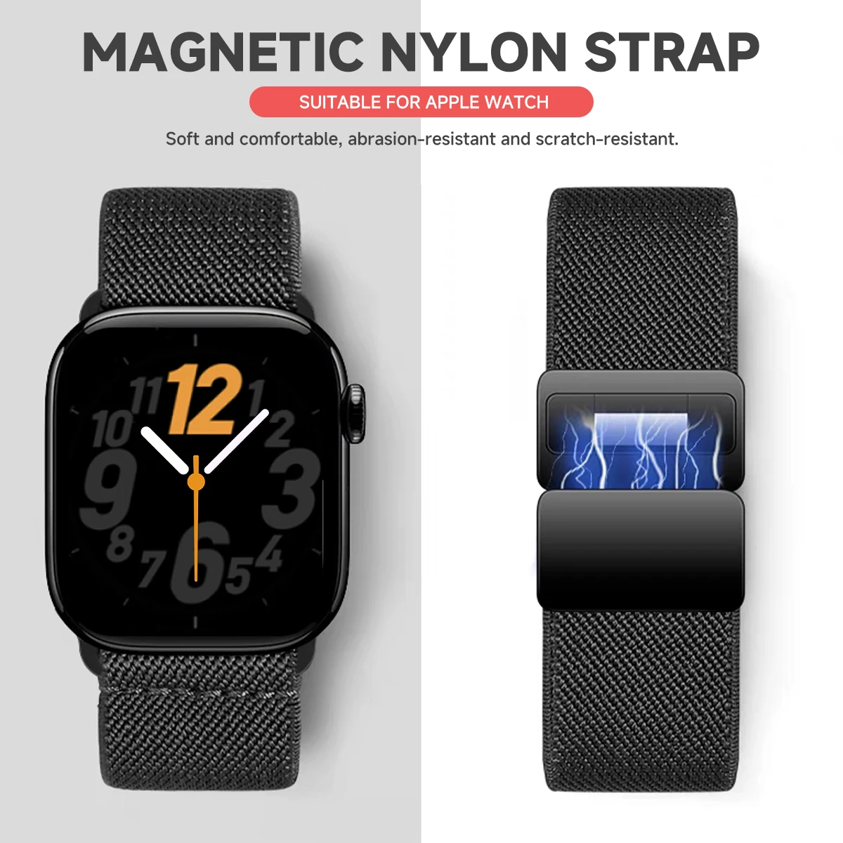 النايلون حلقة حزام ل سوار ساعة يد آبل 46 مللي متر 40 44 45 مللي متر 42 مللي متر 41 المغناطيسي حزام سوار ل IWatch الترا 49 مللي متر 11/10/8/9/7/6/SE/5/4
