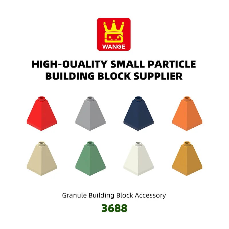 WANGE 67Pcs/Lot 3688 High 4 Hole Chamfer Block Moc Color Accessories Compatible With Brick DIY Children's Toy Assembly Gift Box