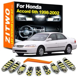 ZITWO 15Pcs LED Interior Dome Reading Light License Plate Bulb Kit For Honda Accord 6 VI MKVI MK6 6th 1998 1999 2000 2001 2002