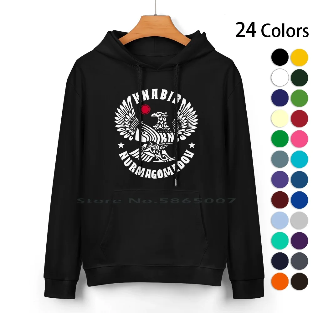 Khabib Nurmagomedov Legacy ( White ) Pure Cotton Hoodie Sweater 24 Colors Khabib Nurmagomedov Fighting Dustin Poirier Conor