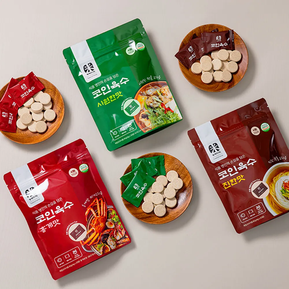 Nongbu Mekan Coin Broth 60 tabletas (sabor rico 20 tabletas + Sabor refrescante 20 tabletas + Sabor cangrejo rojo 20 tabletas) y más