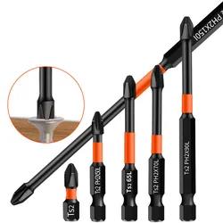 Black batch head single head cross PH2 impact batch head screwdriver TS2 material electric batch Tsui black phosphating casing