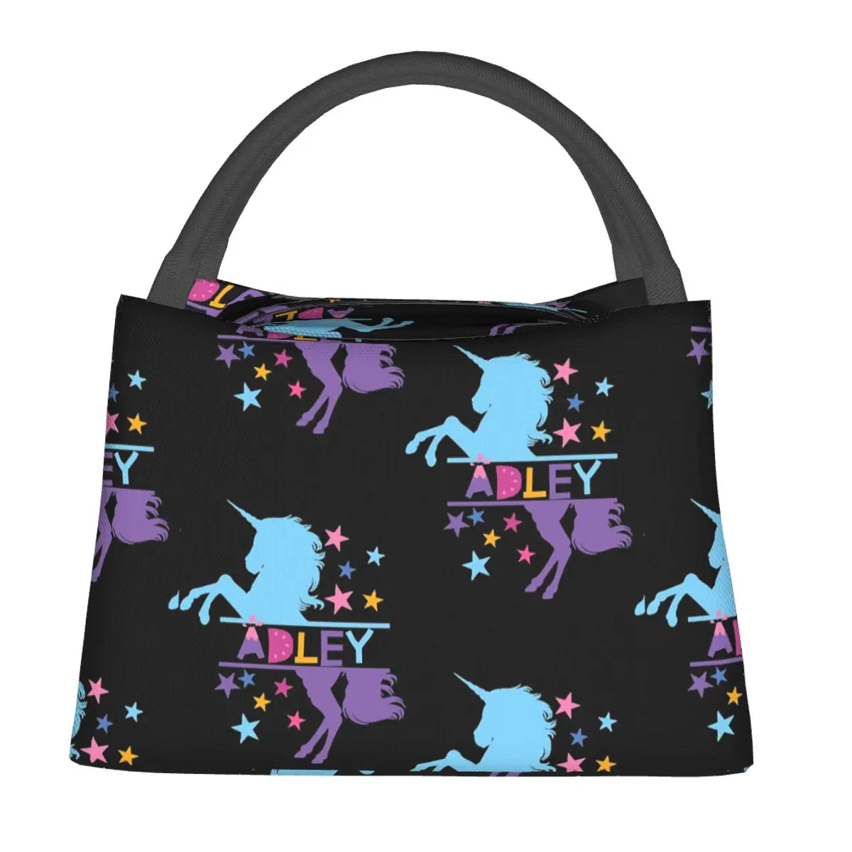 Adley-bolsas de almuerzo con aislamiento de unicornios para niños y mujeres, Bento Box reutilizable, Picnic, térmico, enfriador, Oficina