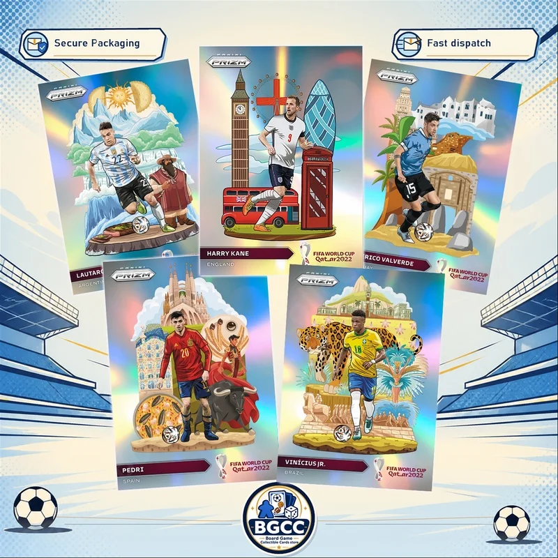 DIY Panini Homemade Football collection card International Yamal Lautaro Messi Pedri Neymar Ronaldo National Landmarks Series