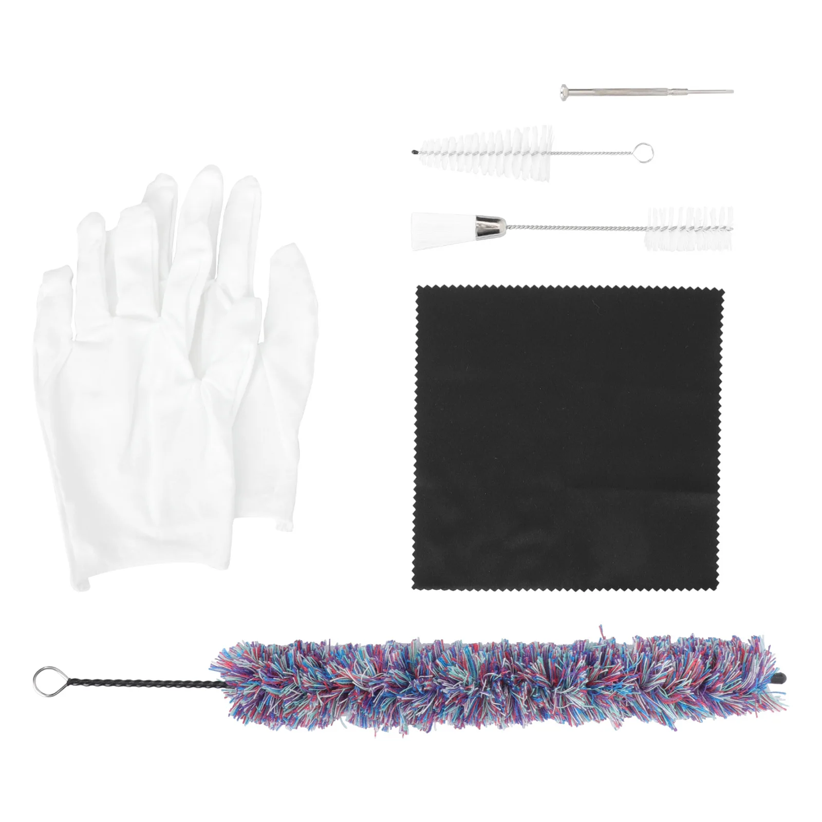 

1 set Saxophone Cleaning Cloth Brush Set Super Fine Reusable Non-Linting Strong Absorption For Instrument Maintenance