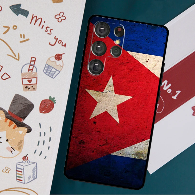 Cuba flag Art Case For Samsung Galaxy S23 S21 S22 Ultra Plus S20 FE Note 20 Note 10 S8 S9 S10 Plus Cover