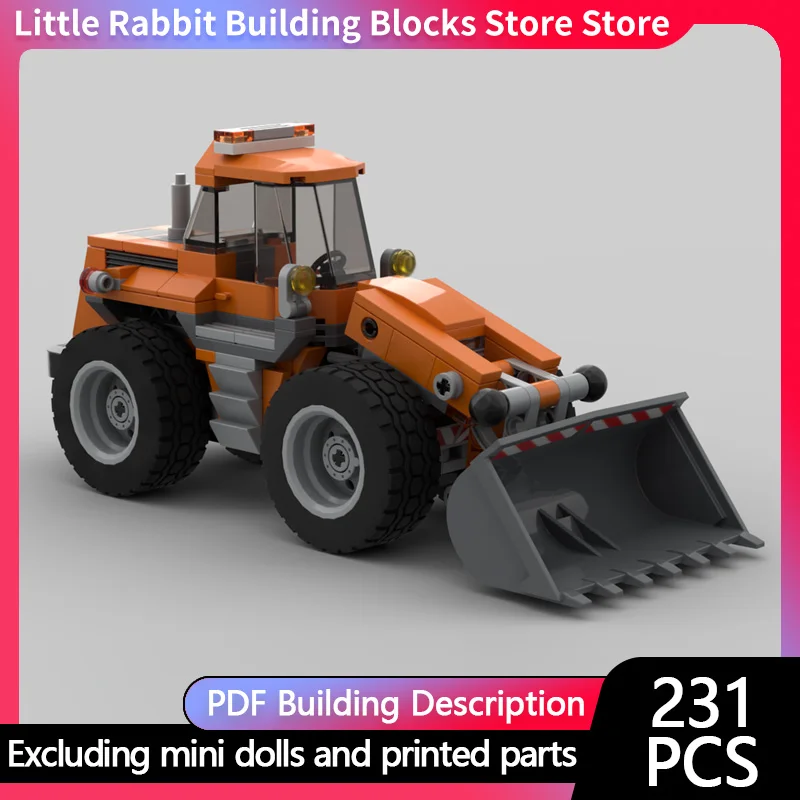 Speed Racing Car Model MOC Building Bricks Construction Wheel Loader Modular Technology Children Holiday Gifts Assemble Toy Suit