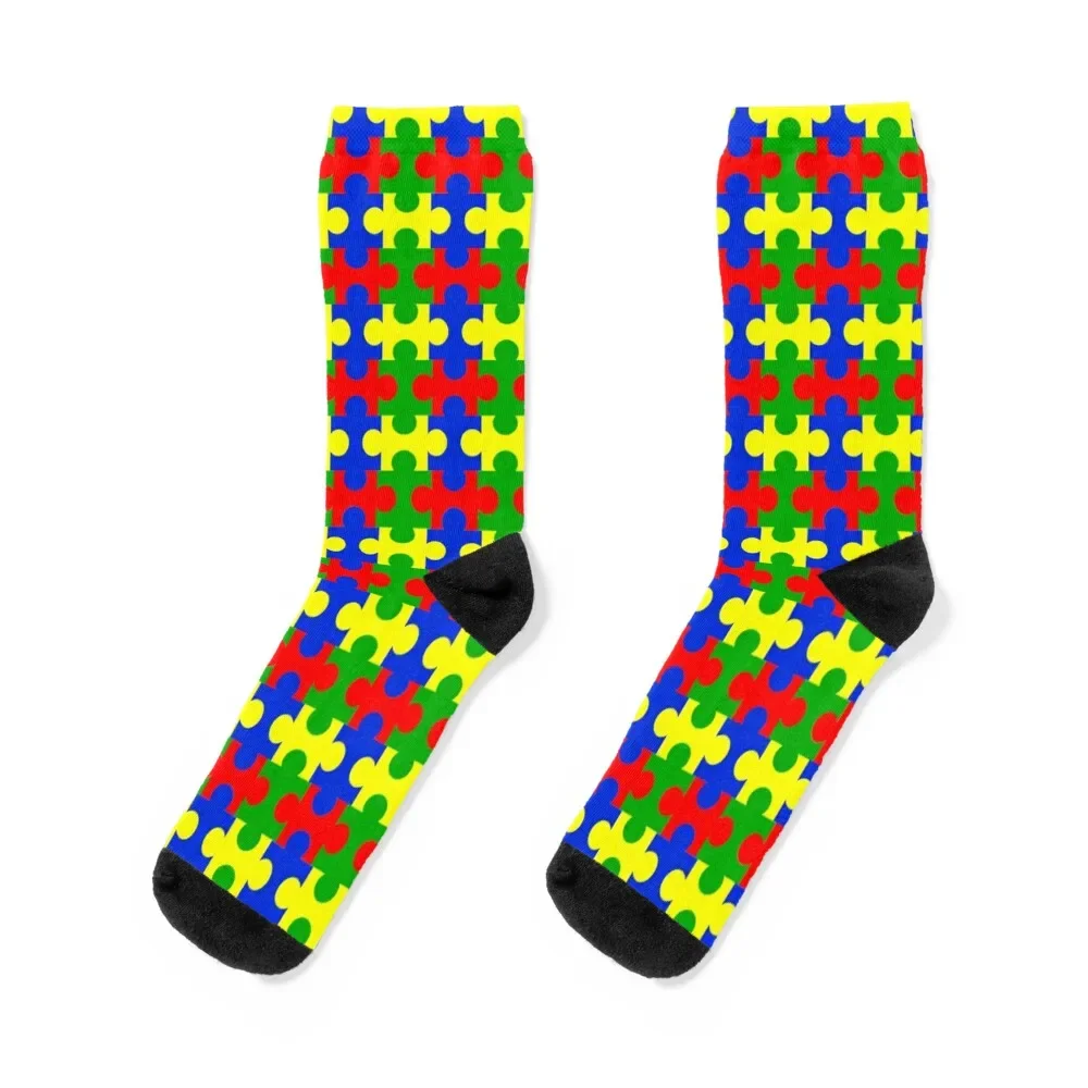 Autism Awareness Pattern Socks retro with print FASHION Girl'S Socks Men's