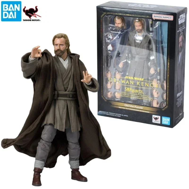 In Stock Bandai Original S.H.F Model Superhero Obi-Wan Kenobi Action Figure Collection Toy Gift