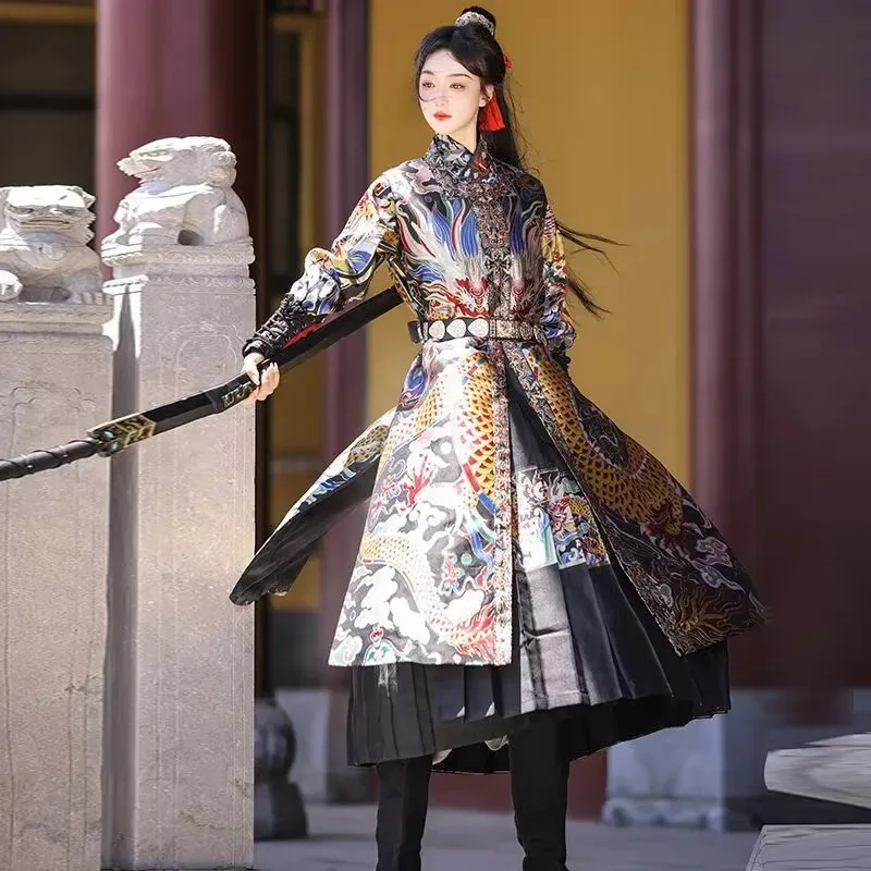 

Hanfu Men&Women Ancient Chinese Hanfu Armour Gown Adult Archer Cosplay Costume Red Black Hanfu Sleeveless Coat