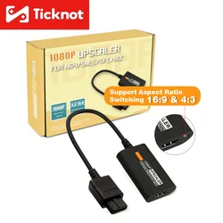 TicKnot 1080P Upscaler Adapter For NGC/N64/SNES/SFC Consoles HDTV Converter Adapter 4:3/16:9 Aspect Ratio Switching