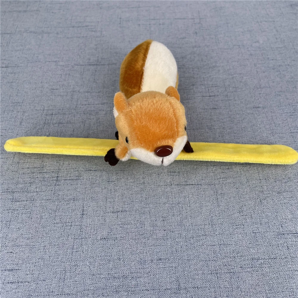 10 センチメートルふわふわリスぬいぐるみぬいぐるみ、ギフトブレスレット、手の手首を飾るぬいぐるみ動物のおもちゃ人形