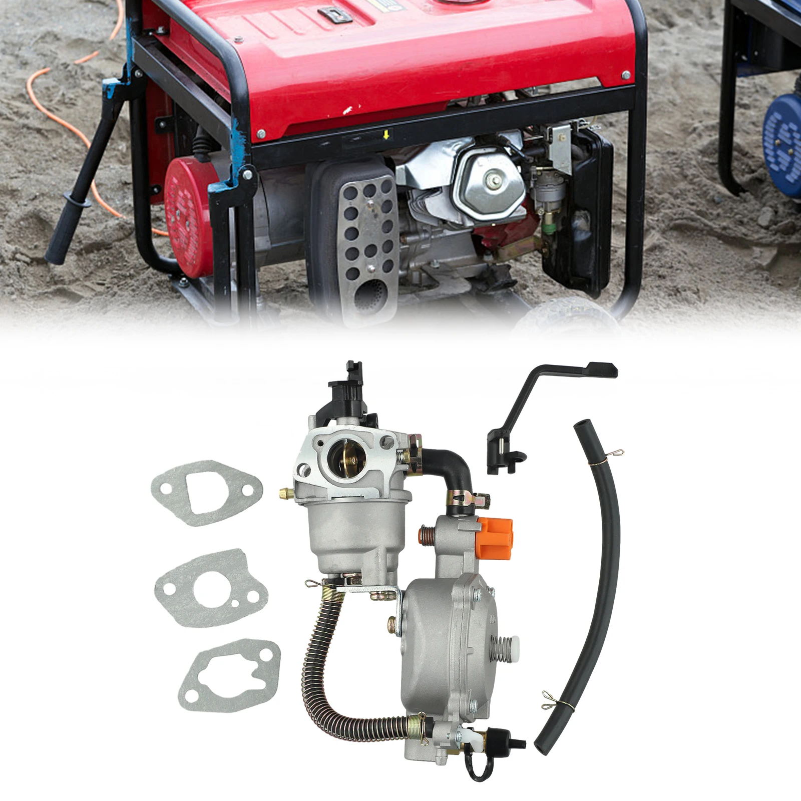 デュアルガソリン発電機キット,キャブレター変換キット,pg168 170,1kwから3.5kW,168f,170f,6.5hp,2-3kw,lpg/ng,発電機部品