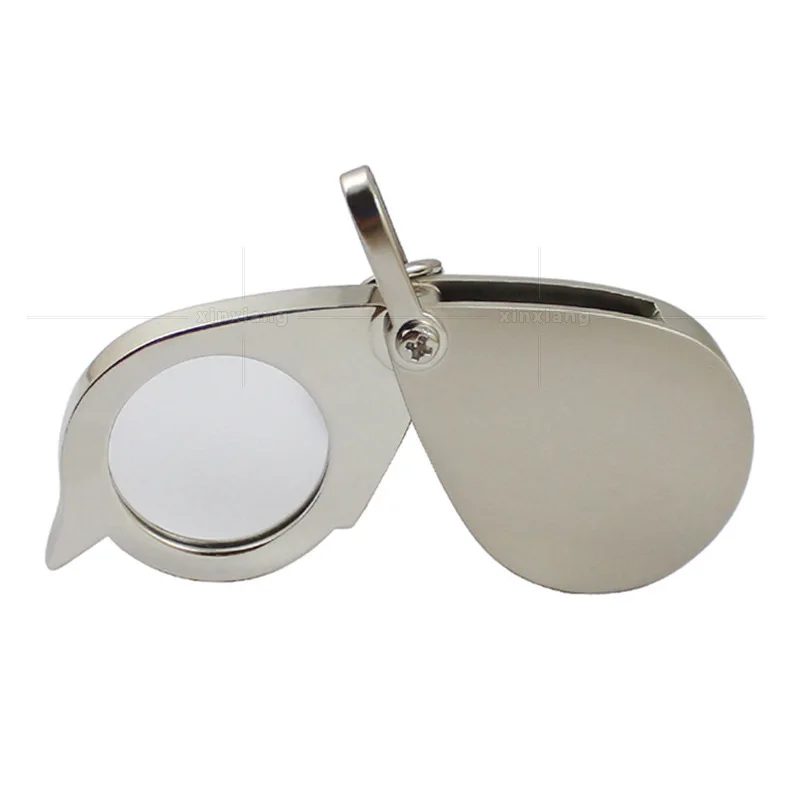 Jewelry Magnifying Glass Jewelers Eye Tool Jewellery Folding Lovely Magnifier Glasses 10X Magnification Metal with Key Chain