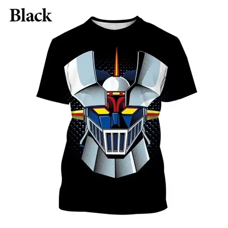 New Anime Mazinger Z 3D Print T-Shirt Men Women Casual Hip Hop Short Sleeve T Shirts Oversized Harajuku Tees Tops Kid Clothing