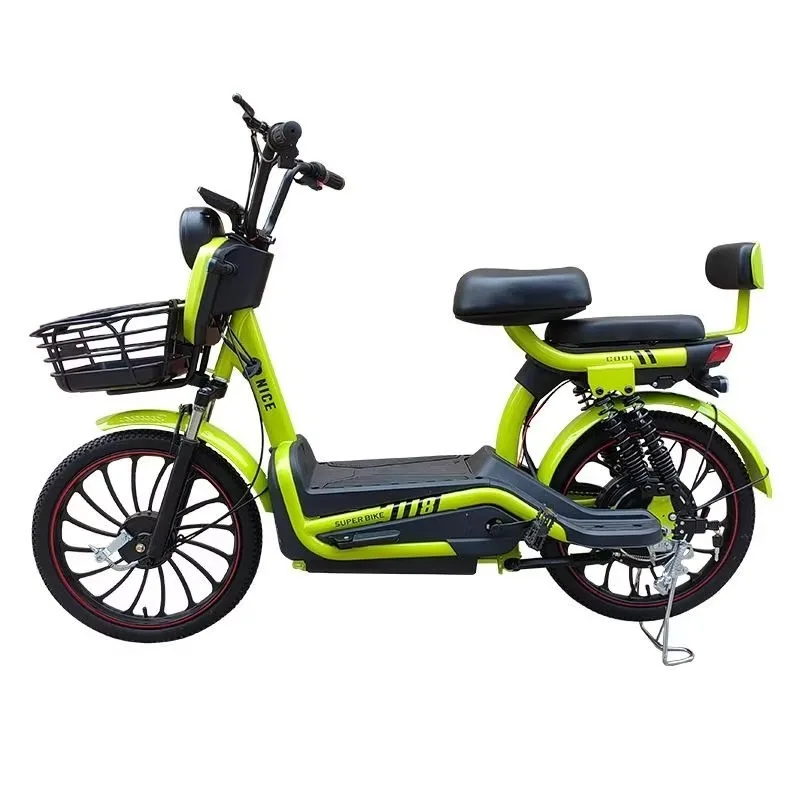 Zuimi high-end bicicleta de cidade elétrica cubo dianteiro sem escova 250w motor 48v 15ah bateria 6 velocidades quadro de aço carbono 60km faixa chumbo-aci