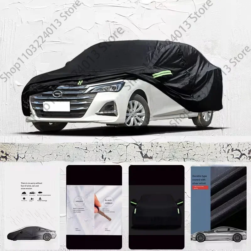 

For Trumpchi GA6 Anti-UV Sun Shade Rain Snow Resistant Black Cover Dustproof Car umbrella Full Car Cover Outdoor Protection