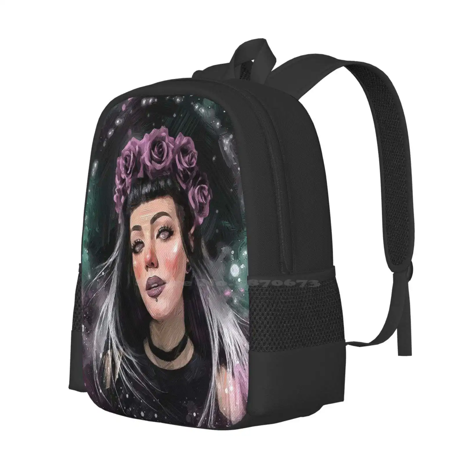 Night Beauty 3D Print Design Backpack Student Bag Pastels