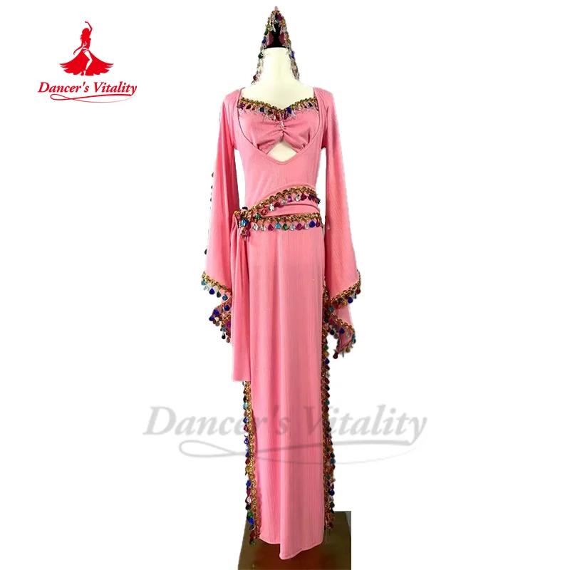 زي الرقص الشرقي للنساء مخصص الراقية أنيقة ملونة الترتر رداء صيدي شابي بلدي أداء الملابس #5