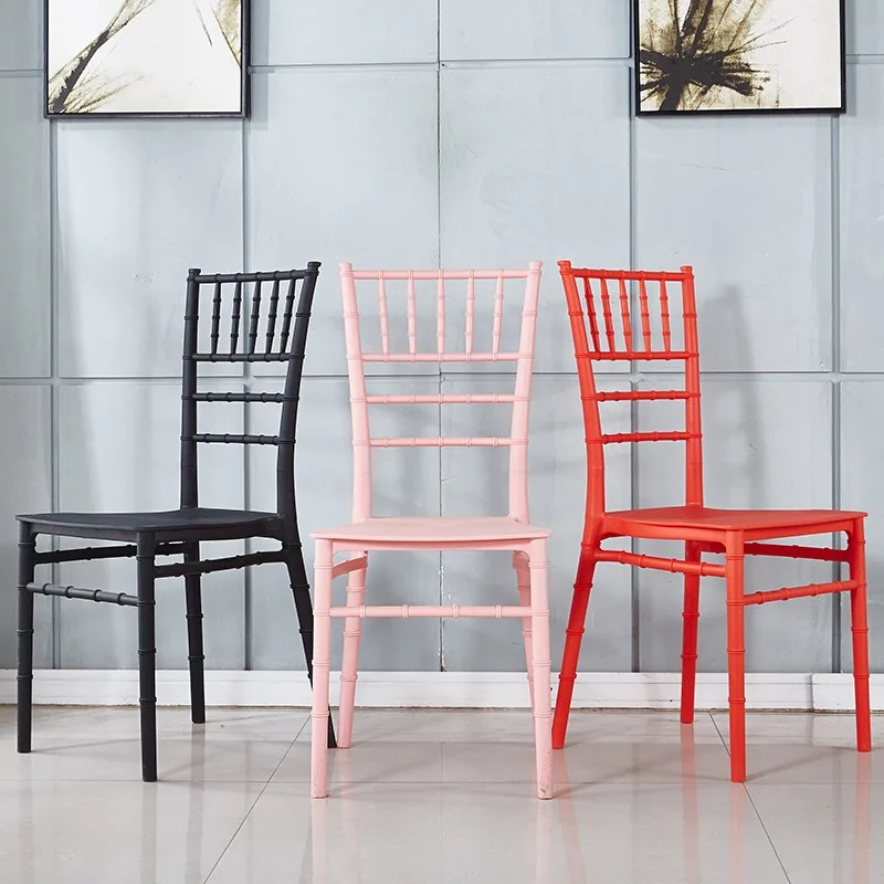 2Pcs Nordic Chair Modern Simple Chair Chair Bamboo Chair Adult Home Restaurant Dining Chair Creative Leisure Negotiation Chair