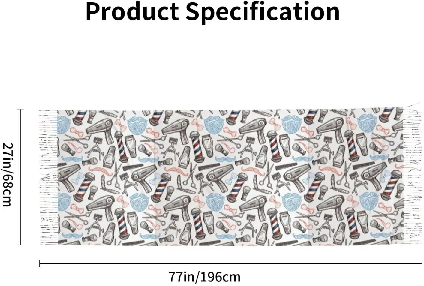 Gezellige zachte mooie zeesterprint kwastjes sjaal kasjmier grote deken sjaal sjaal voor dames herfst winter