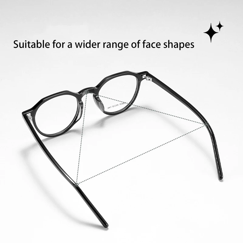 أزياء فيكي للرجال والنساء بإطارات صغيرة مستديرة. نظارات طبية قابلة للتخصيص فوتوكروميك متعددة البؤر 9601