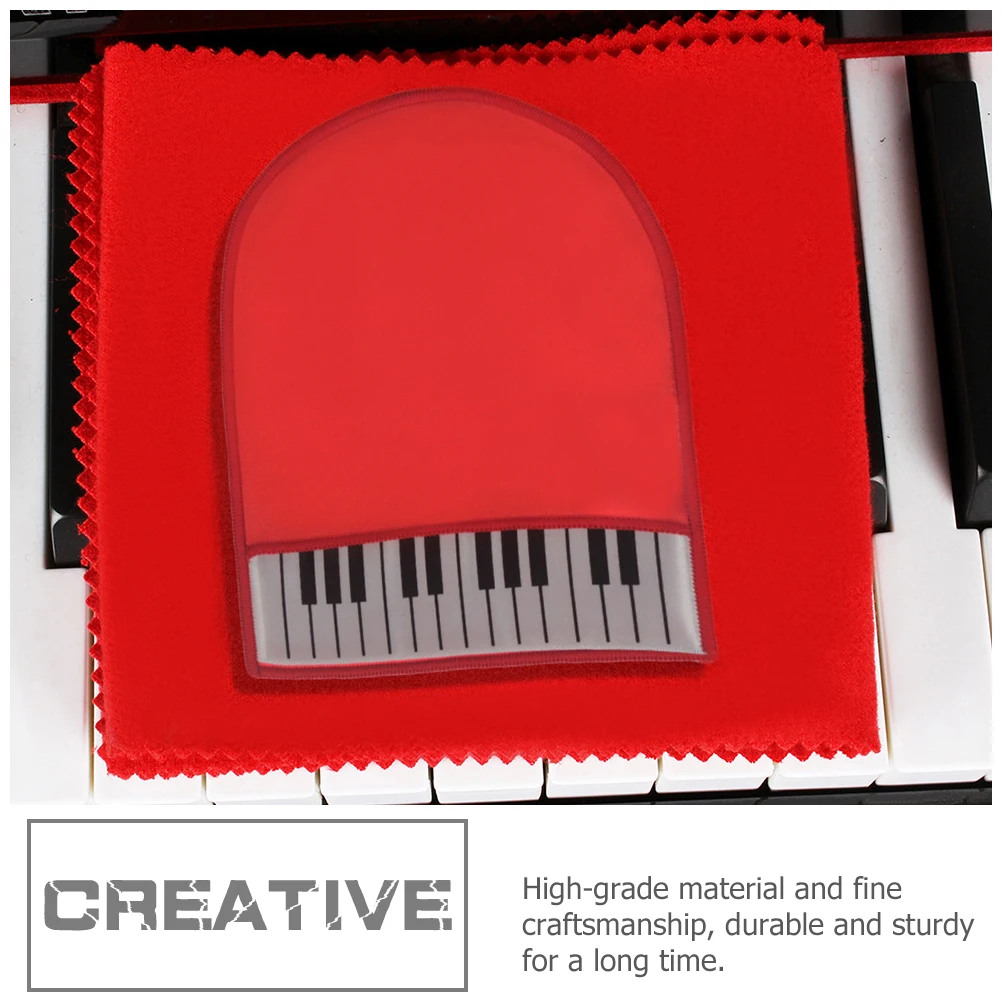 

Piano Keyboard Cover Durable Protector Black Red Cloth Gloves Supplies Foldable Dustproof Accessories Long Lasting Quality Piano