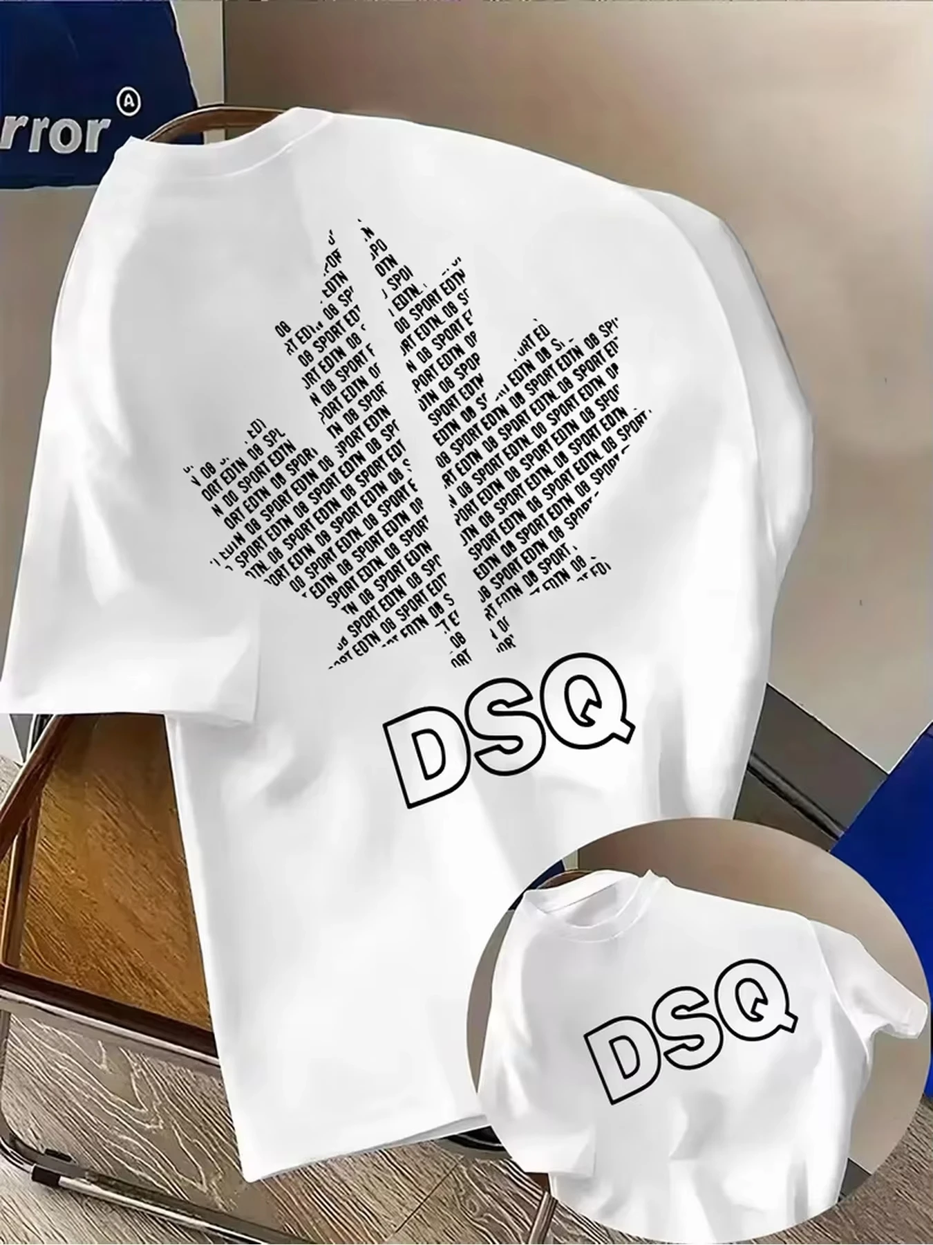 2026 Text Leaf Shape Graphic T Shirt Kids Adults Casual Short Sleeve Tee Word Art Leaf Print Streetwear Crew Neck Tshirt