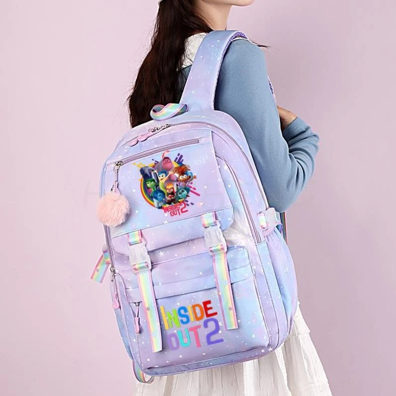 Fashion Inside Out2 Backpack for Girls Boys Student Teenager Child Rucksack Women Cute Casual School Bags Kids Birthday Gift