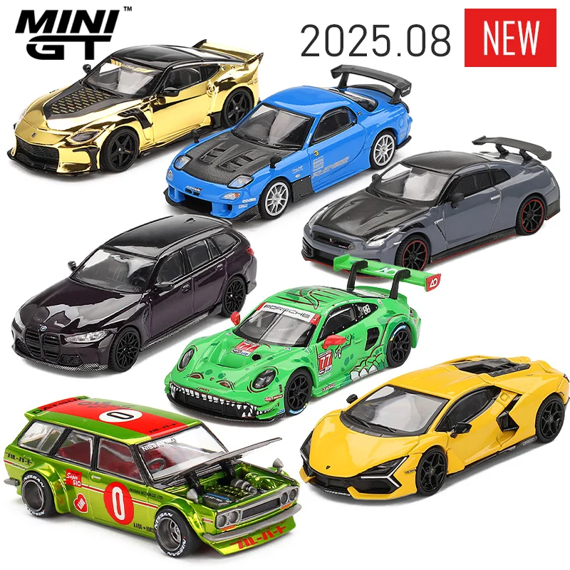 MINIGT 1/64 Porsche 911 Lamborghini Revuelto Nissan metalen gegoten auto's modus Speelgoed Voor Jongens verzamelen ornamenten 892 970 995 996 163