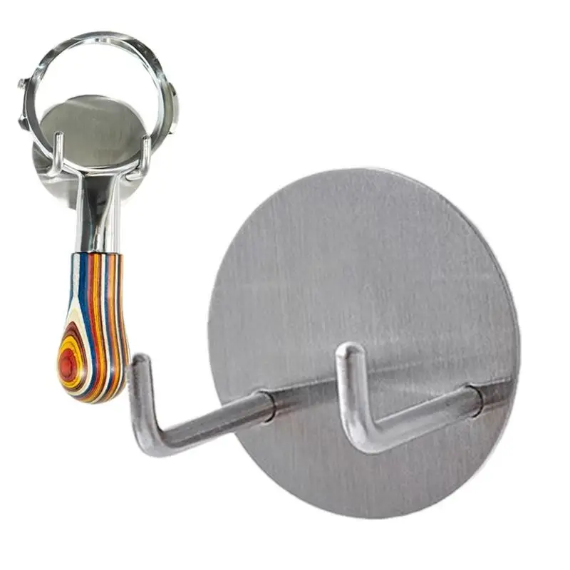 

Coffee Portafilter Holder Wall-mounted Italian Coffee Machine Handle Hanger Hook 304 Stainless Steel Coffee Holder Powder Hammer