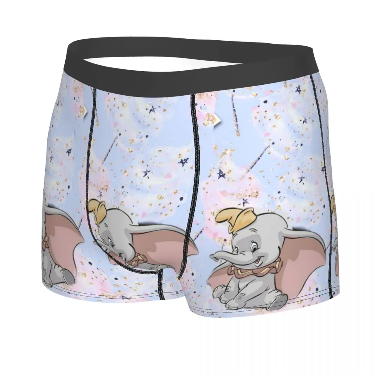 Moda personalizzata Dumbo Cartoon Boxer Pantaloncini Mutandine Mutande maschili Stretch Cute Elephant Slip Intimo
