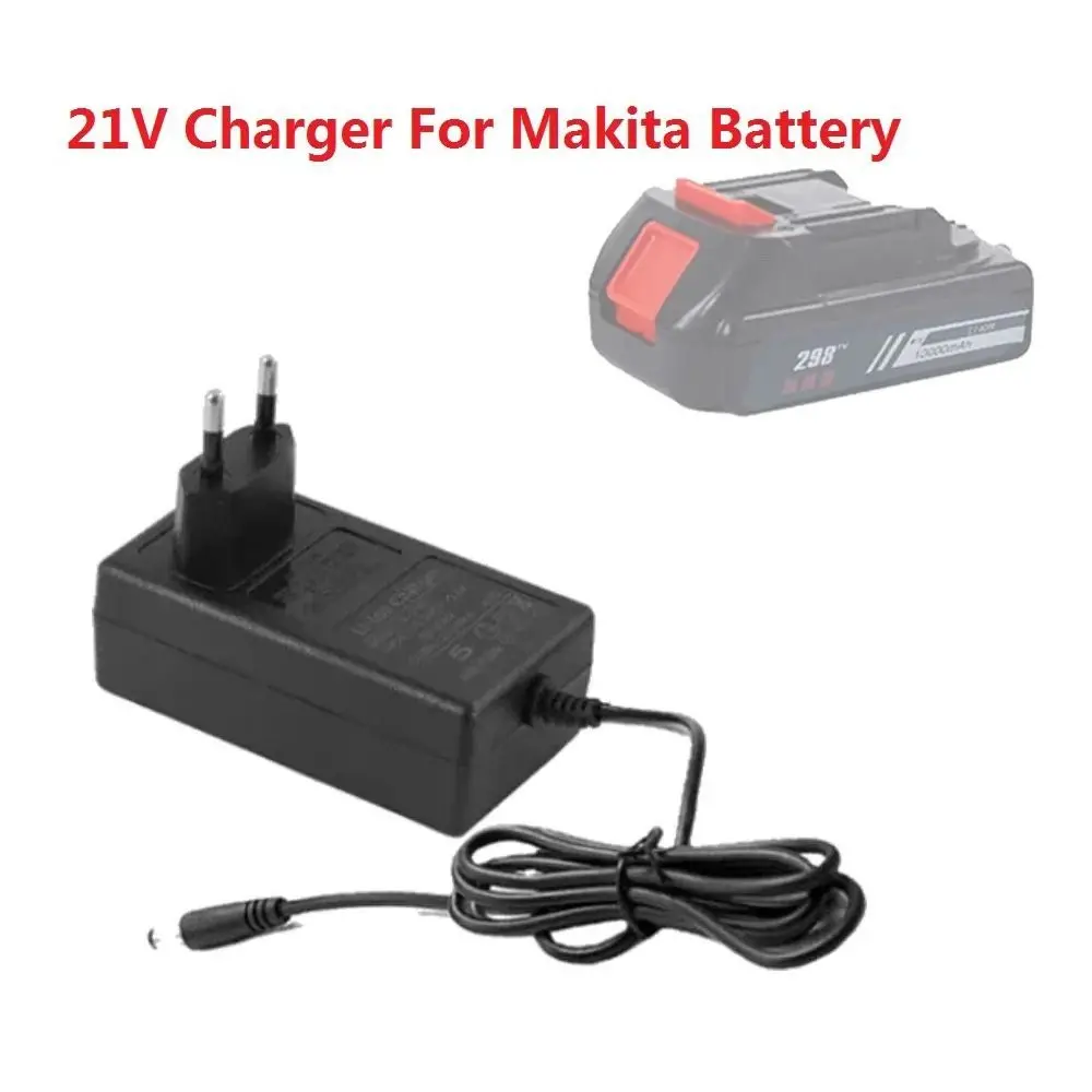 21V Lithium Battery Charger US/EU/UK/AU Plug Fast Charging Power Tool Adapter 1A Universal Battery Transformer