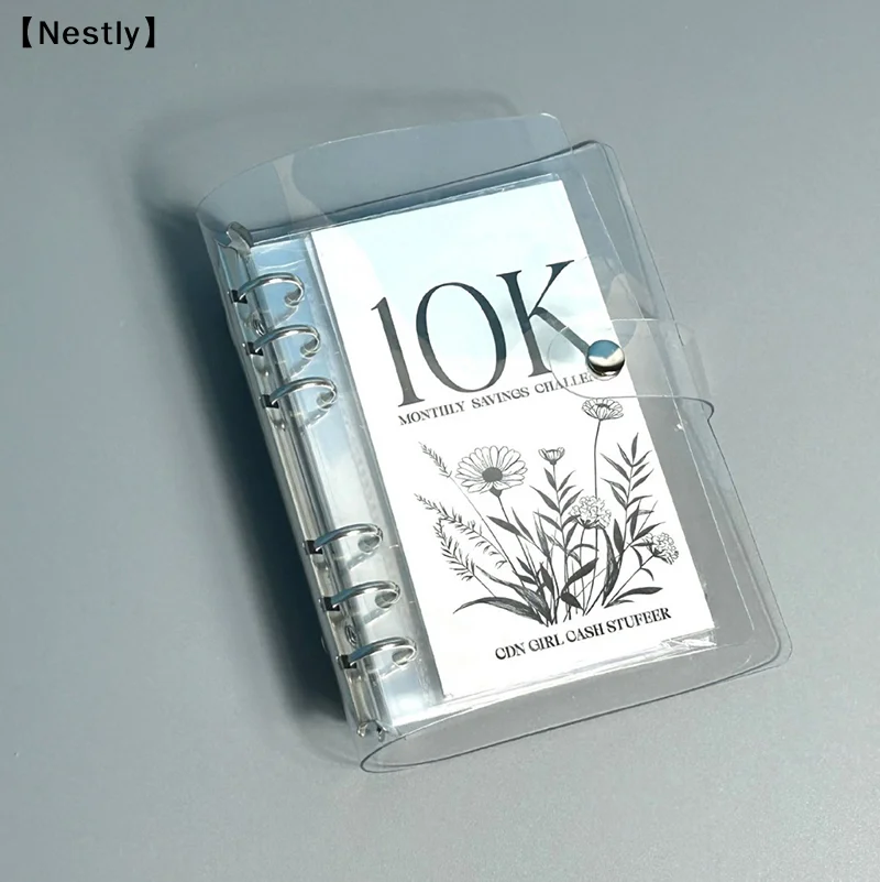 Vertical Deposit Savings This Six-hole Iron Clip Storage Album Single Grid Card Album PVC Loose-leaf Book Small Card Book〔Nest〕