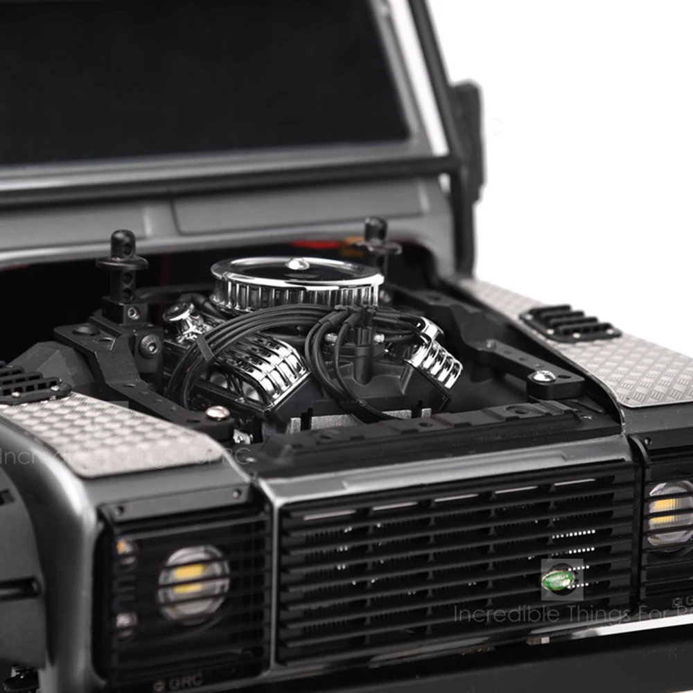 1 Pcs F82 V8 Simulare Ventola di Raffreddamento Del Radiatore Motore Elettrico Motore per 1:10 Bilancia Rc Auto Assiale SCX10 90046 TRX4 redcat GEN8