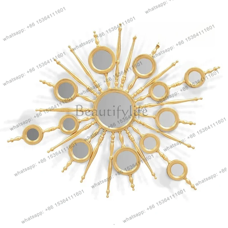 

D25Light luxury decoration wall decoration mirror decoration pendant irregular mirror creative background wall pendant li