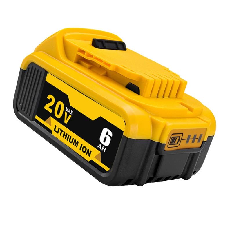 20V 5.0Ah 6.0Ah Replacement DCB200 for DeWalt DCB185 DCB203 DCB206 DCB181 DCB184 Rechargeable Lithium Battery 18V Power Tools