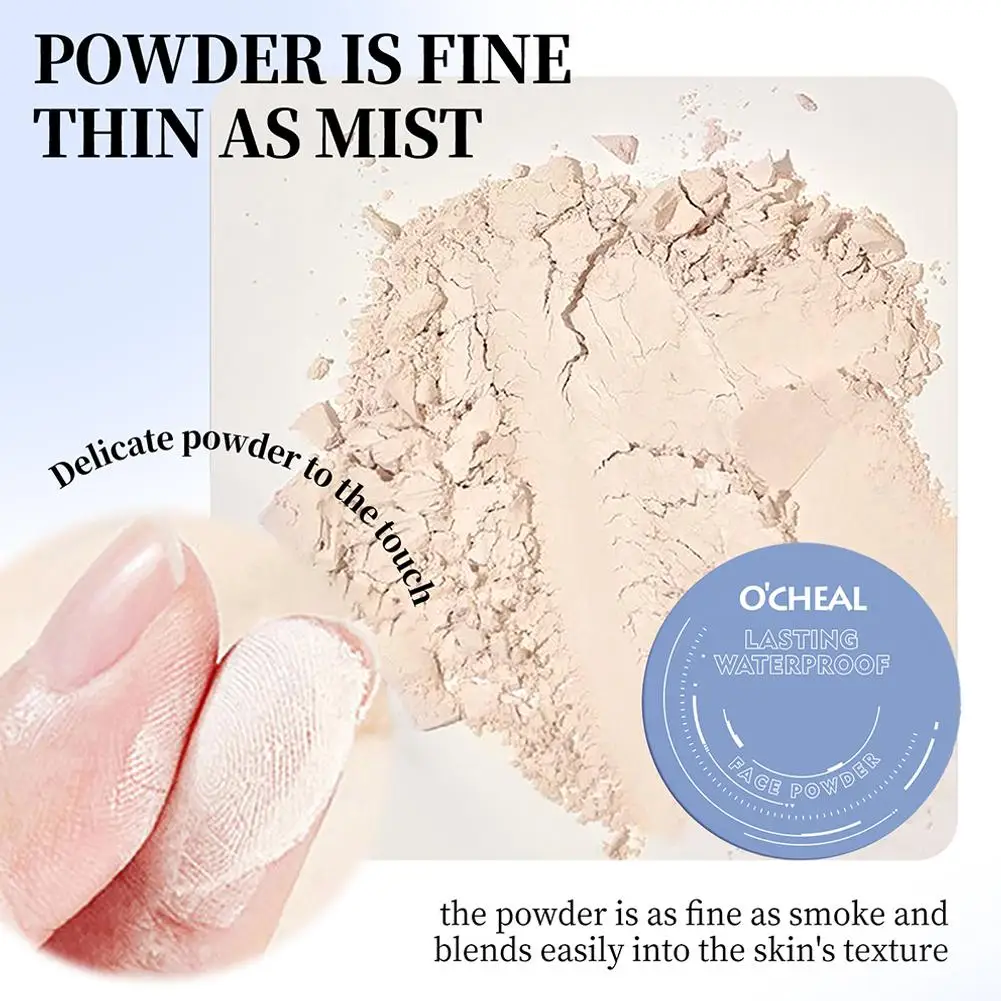 بودرة مكياج طبيعية مقاومة للماء للتحكم في الزيوت، لمسة نهائية ناعمة، تدوم طويلاً، مقاومة للعرق، بودرة وجه طبيعية غير لامعة #5