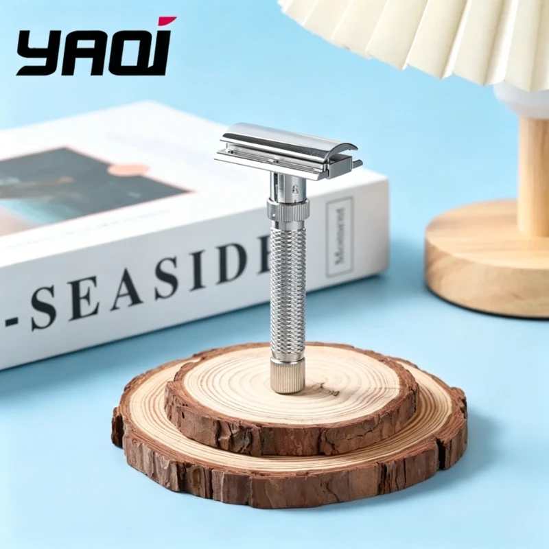 2026 New Arriva！YAQI Ultima Stainless Steel Adjustable Mens Safety Razor - 77mm Handle length for precision shaving view 5